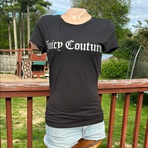Juicy Couture Black Short Sleeve Fitted Tee NWT's Size Medium